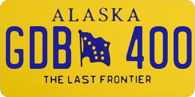AK license plate GDB400