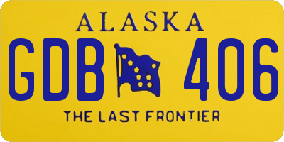 AK license plate GDB406