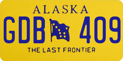 AK license plate GDB409