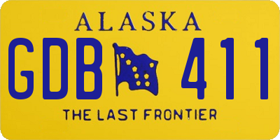 AK license plate GDB411