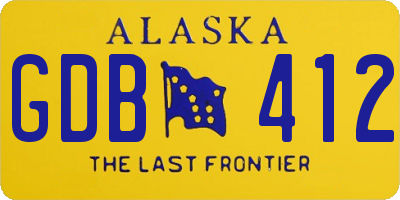 AK license plate GDB412