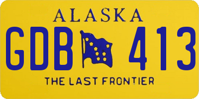 AK license plate GDB413