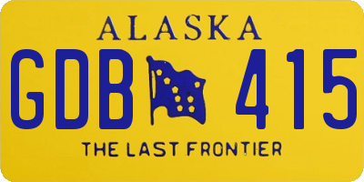 AK license plate GDB415