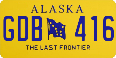 AK license plate GDB416
