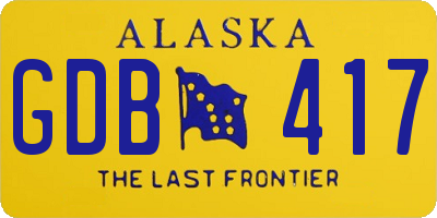AK license plate GDB417