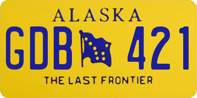 AK license plate GDB421