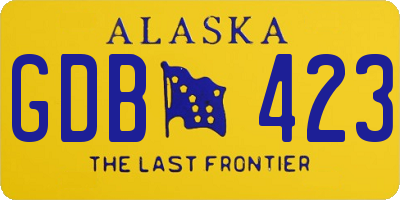 AK license plate GDB423