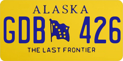 AK license plate GDB426