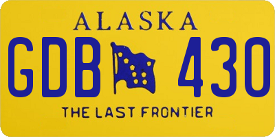 AK license plate GDB430