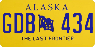 AK license plate GDB434