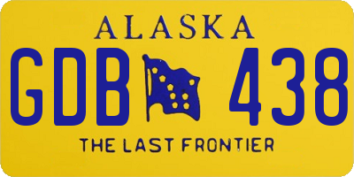 AK license plate GDB438