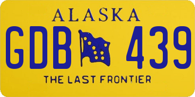 AK license plate GDB439
