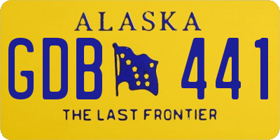 AK license plate GDB441