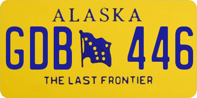 AK license plate GDB446