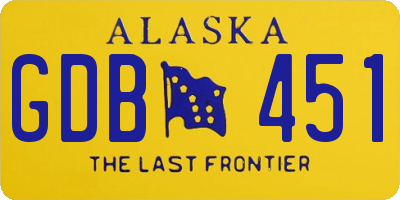 AK license plate GDB451