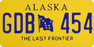 AK license plate GDB454