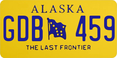 AK license plate GDB459