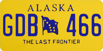 AK license plate GDB466