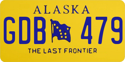 AK license plate GDB479