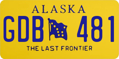 AK license plate GDB481