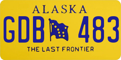 AK license plate GDB483