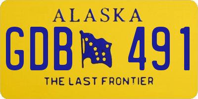 AK license plate GDB491