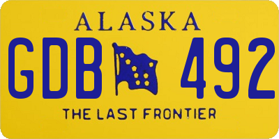AK license plate GDB492