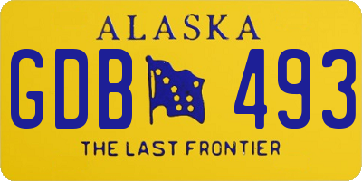 AK license plate GDB493