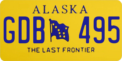 AK license plate GDB495