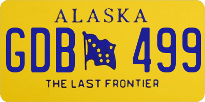 AK license plate GDB499