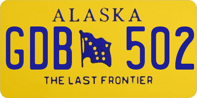 AK license plate GDB502