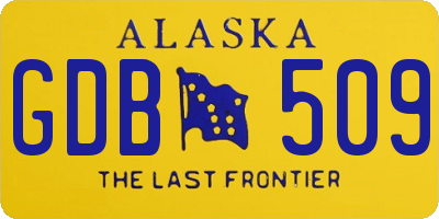 AK license plate GDB509