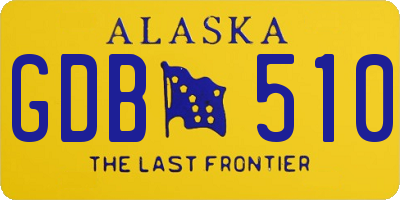 AK license plate GDB510
