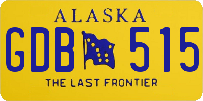 AK license plate GDB515