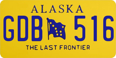 AK license plate GDB516