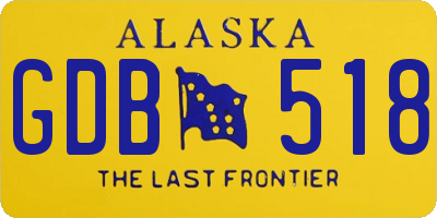 AK license plate GDB518