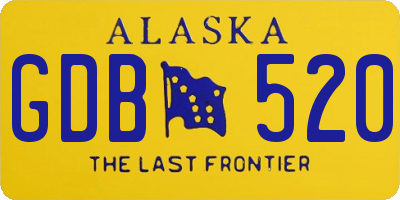 AK license plate GDB520