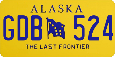 AK license plate GDB524