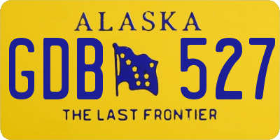 AK license plate GDB527