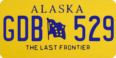 AK license plate GDB529