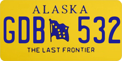 AK license plate GDB532