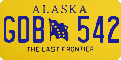 AK license plate GDB542