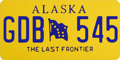 AK license plate GDB545