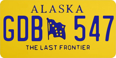 AK license plate GDB547