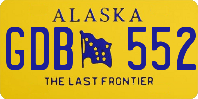 AK license plate GDB552