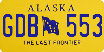 AK license plate GDB553