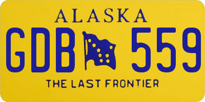 AK license plate GDB559