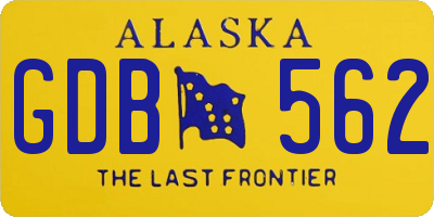 AK license plate GDB562