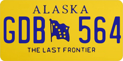 AK license plate GDB564