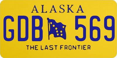 AK license plate GDB569